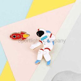 Space Enamel Pin I need my space Cup Brooch Astronaut Rocket Pins Lapel Christmas Kids Gift Brooches Badge Jewellery