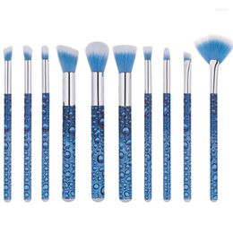 Makeup Brushes 10 Pcs Soft Synthetic Hair Women Beauty Kabuki Brush Set Cosmetics Foundation Powder Blending Blush Tool