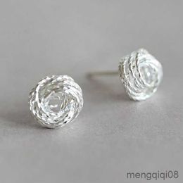 Stud sterling silver wire Earrings for Women Elegant Wedding Jewellery mujer moda