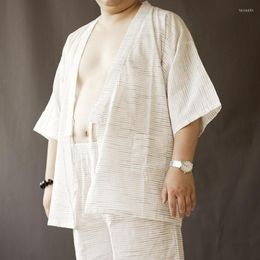 Men's Sleepwear Men's Pyjamas Japanese Kimono Suit Casual Home Underwear Spring Obese Large