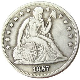 US 1857 Seated Liberty Dollar Silver Plated Coin Copy