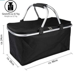 Portable Picnic Lunch Bag Ice Cooler Box Storage Travel Basket Cooler Cool Hamper Shopping Basket Bag Box QH1