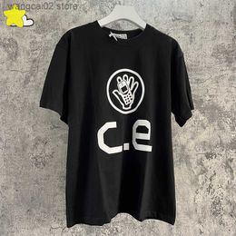 Men's T-Shirts Simple Casual Mobile Phone Printing Cav Empt C.E T-Shirt Men Women 100% Cotton Black Cavempt Tee Short Sleeve Inside Tags T230602