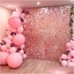 Party Decoration Sequin Backdrop Background Curtain Wedding Decor Baby Shower Wall Glitter Birthday Drop Delivery Home Garden Festiv Dhkdn
