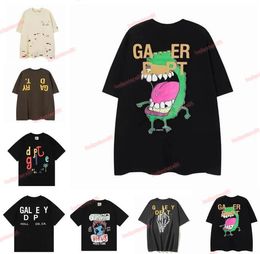 Mens TShirts 2023 Women Tshirts Designer Galleries Depts Shirt Alphabet Print Trendy Trend Basic Casual Fashion Loose Short Tshirt Half Sleeve TeeS Green White Si