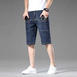 New Design 6 Pocket Denim Summer Fashion Micro Elastic Solid Casual Jeans Shorts Men's P230602