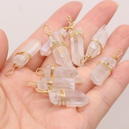 Pendant Necklaces Natural Semi-precious Stone White Crystal Winding Beads Exquisite DIY Jewelry Making Elegant Necklace Bracelet