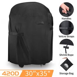 BBQ Tools Accessories BBQ Cover Outdoor Dust Waterproof Weber Heavy Duty Grill Cover Anti Dust Rain Dust-proof Electric Barbeque Grill Protector Cover 230601