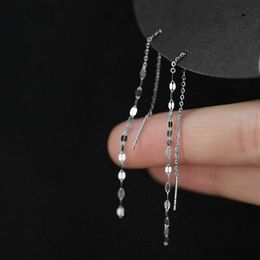 Stud Luxury Long Tassel Ear Line Sequin Chain Earrings for Women Party Birthday Valentines Day Gift Jewellery Mujer