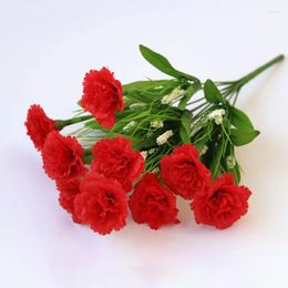 Decorative Flowers Simulation Carnation Artificial Bouquet Wedding Party Home Decorations Pography Props