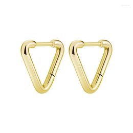 Hoop Earrings Punk Stainless Steel Triangle Ear Buckle Hoops For Women Dangle Fashion Jewelry Pendientes