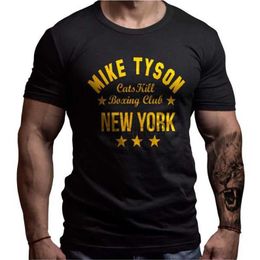 Erkek tişörtler Mike Tyson Boks Özel Tasarım T-Shirt. Yaz pamuk o yaka kısa kollu erkek tişört yeni boyut S-3XL J230602