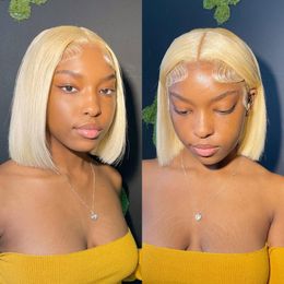 Honey Blonde Colored Human Hair Wigs For Women Human Hair Remy Brazilian Cheap Straight Short Bob Wig 8 10 12 14 16 Inch