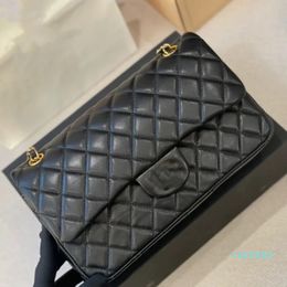 2023-Designer bags Chain Bag plaid flap 5A caviar shouder handbag gold silver chain leather double letter solid color buckle square stripe lady messenger