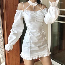 Casual Dresses Fashion Summer Dress 2023 Sexy White Female Mini Long Sleeve For Women Party Backless Vestido De Mujer Pph4547