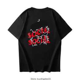 AS SC 2023 New Men's And Women's T-shirt Designer Peach Rose Letter Print Cotton Short-sleeved Tops College Style Couple Tshirts 8 Colours Available High Quality