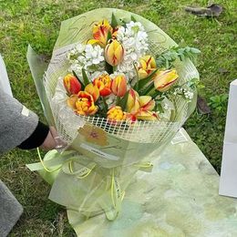 Packaging Paper 50cm*5Y/Roll Flower Net Yarn Packaging Paper Rainbow Packaging Grid Square Mesh Bouquet Flower Packaging Craft Paper 230601