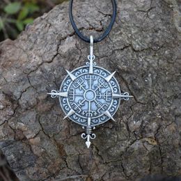 Chains Viking Vegvisir Compass Protection Symbol Guidepost Direction Sign Pendant Necklace SanLan Jewellery
