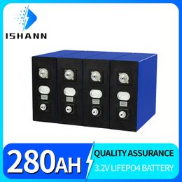 Grade A 3.2V Lifepo4 280Ah Battery 4/16/32PCS High Capacity Rechargeable Batteri Vans RV EV Solar Storage Electric Car Cell Pack