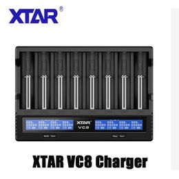 100% Original XTAR VC8 Intelligent Universal Smart Battery Charger Lithium Batteries 8 Slots USB Type C QC3.0 Quick Charging For Li-ion Ni-MH Ni-Cd 18650 21700 20700 Plus