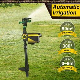 Watering Equipments Solar Powered Motion Activated Animal Repeller Upgraded Version Automatic Sensor Garden Animals Deterrent Sprinkler Repellent 230601