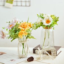 Decorative Flowers Sunflower Hydrangea Combination Flower Bouquet For Diy Home Garden Table Decoration Po Props