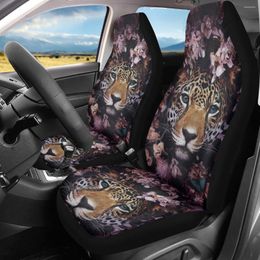 Car Seat Covers Universal Front Protectors 3D Tiger With Floral Butterfly Auto Interior Sheet Accessories Fit Sedan SUV