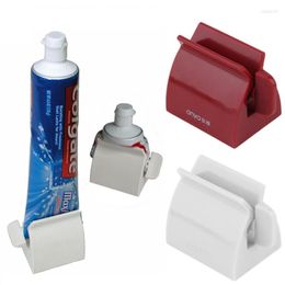 Bath Accessory Set 2Colors Rolling Tube Tooth Paste Squeezer Toothpaste Dispenser Clip Holder Bathroom Accessories