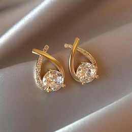 Charm 2022 Fashion Shiny Zircon Personalized Women's Cross Party Engagement Earrings Jewelry Gifts G230602