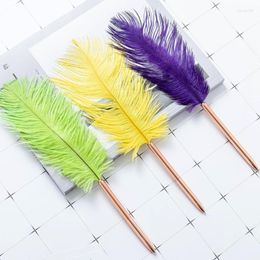 5Pcs Beautiful Feather Gel Pens Creative Kawaii Cute Neutral Pen Ink Gift School Office Supplies Stationery