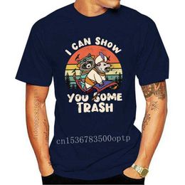 Men's T-Shirts New I Can Show You Some Trash T Shirt Funny Raccoon Possum Lover Gift Men's Tee Top Hipster Cool Tees Hip Hop Harajuku Men T-Shi J230602