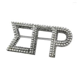 Brooches White Imitation Pearl Inset Greek Letter SIGMA GAMMA RHO Metal Brooch Sorority Society Jewelry Pin