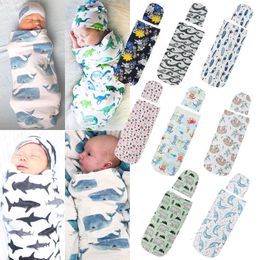 Blankets Swaddling Citgeett born Baby Cute Swaddle Blanket Sleeping Muslin WrapHat Anime 2pcs Casual Accessories SS 230601