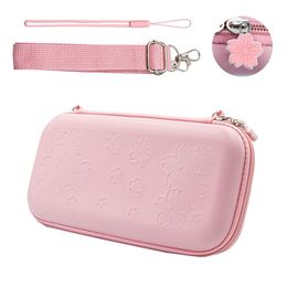 Bags Kawaii Sakura Travel Carrying Storage Bag For Nintendo Switch Lite Game Console Box Shell Cover Cute Protective Case