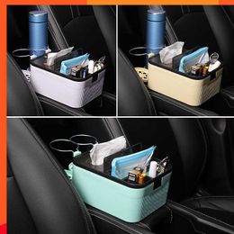 New Car Storage Box Multi-function Armrest Organizers Car Interior Stowing Tidying Accessories for Phone Tissue Cup Drink Holder