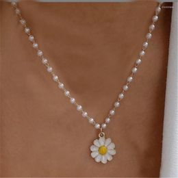 Pendant Necklaces Romantic Small Daisy Necklace For Women Sweet Flower Clavicle Chain Birthday Gift Jewellery