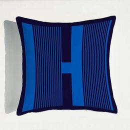 Luxury Vintage h Letter Pillow Case Cashmere Designer Pillowcase Woven Jacquard Custom Cushion Cover Sofa Covers Heat Home Textiles Bedding