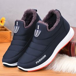 Winter Male Warm Fur Snow Boots Outdoor Non-Slip Casuals Sneakers Soft Bottom Shoes Ankle Boots Men Fashion Sports Shoes