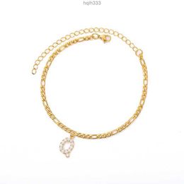 Tiny A-z Initial Letter Anklets for Women Stainless Steel Gold Color Alphabet Cuban Link Anklet Bracelet Boho Jewelry Gift Bijou58ykyowa