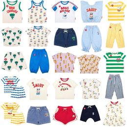 Clothing Sets Kids Short Sleeve T Shirt and Shorts Pant Set Summer Brand Korean Baby Girl Dress Cartoon Print Boy Casual Tee Clothes 230601