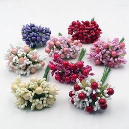 Decorative Flowers 10Pcs/Lot Artificial Mulberry Stamen Wedding Party Home Decoration Diy Handmade Scrapbooking Decor Supplies