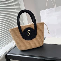 Braided Tote Designer Resort Straw Handbag Summer Beach Bag Woman Shoulder Bags