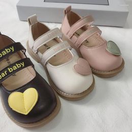 Flat Shoes Non-Slip Toddler Casual Garden Dance For Baby Children Girl Princess Letter Print Love Soft Rubber Sole PU