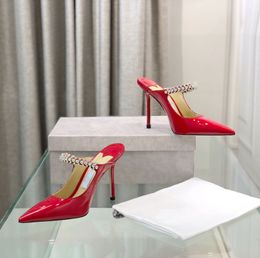 Designer's new crystal lace-up high heels, classic fashion design shoes, interpretation of elegant charm, multi-color choice designer gift box packaging