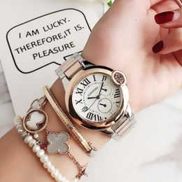 Wristwatches Women'S Watches 2023 Fashionable Quartz Bracelets Stainless Steel Dresses Ladies Watch Golden Clock Gift For Woman Horloge