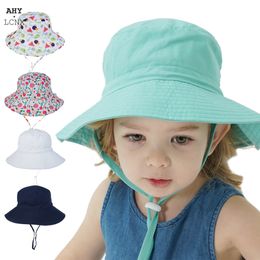 Caps Hats Summer Baby Sun Hat Boys Cap Children Panama Unisex Beach Girls Bucket Cartoon Infant UV Protection 230601