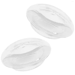 Dinnerware Sets 2 Pcs Clear Tea Pot Lid Kettle Cup Lids Replacement Beverage Teapot Supply Glass Kettles