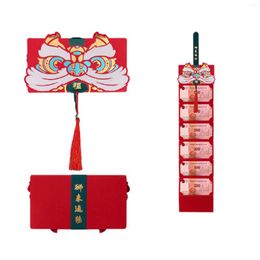 Gift Wrap Foldable Chinese Red Envelopes 2023 Year Of The Tiger Lucky Money Packets 6/10 Card Slot Packet