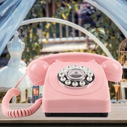 Wedding Guest Audio Book Antique Telephone Decorative Recording Phone Audio Guestbook for Wedding-Pink