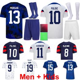 National Team 9 PEPI Soccer Jerseys 11 AARONSON 5 ROBINSON 8 MCKENNIE 3 ZIMMERMAN 21 WEAH 4 ADAMS 2 YEDLIN 23 ACOSTA 10 PULISIC 13 MORGAN 15 RAPINOE Football Shirt Mens